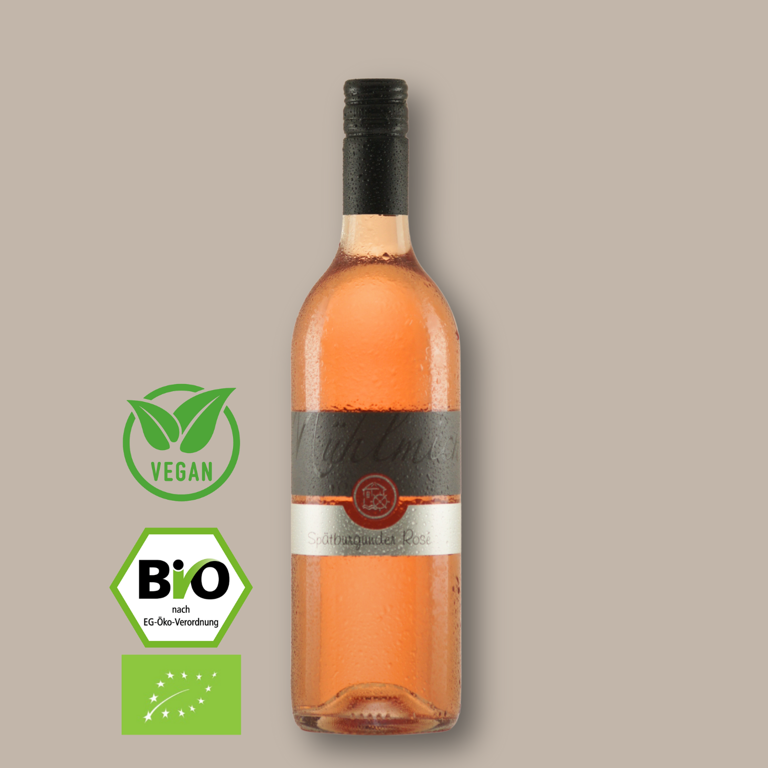 Spaetburgunder rose trocken Bio Weingut Muehlmichel Kirchheim Pfalz 