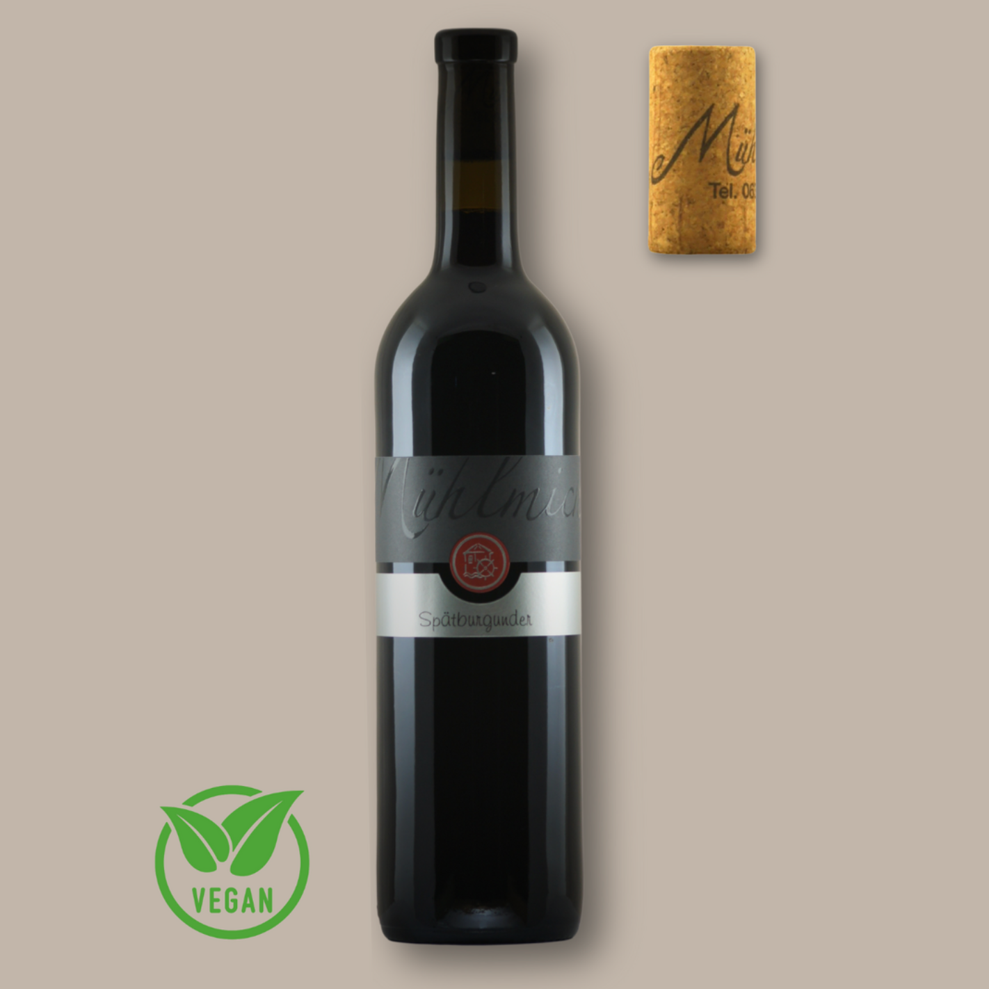 Spätburgunder Rotwein halbtrocken Bio Weingut Muehlmichel Kirchheim Pfalz